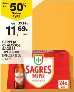 Continente Cerveja c/ álcool sagres promoção