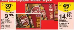 Continente cerveja c/ álcool super bock mini promoção