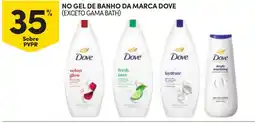 Continente No gel de banho da marca dove promoção