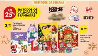 Calendário advento milka