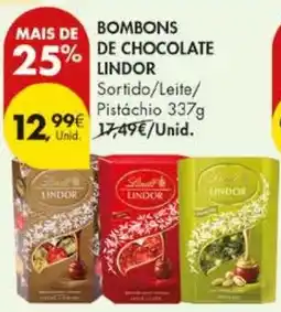 Pingo Doce bombons de chocolate lindor promoção