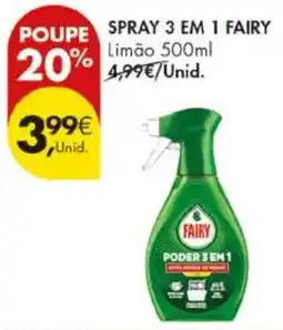 Pingo Doce spray 3 em 1 fairy promoção