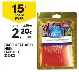 Continente Bacon fatiado hein promoção