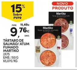 Continente tártao de salmão/atum fumado martiko promoção
