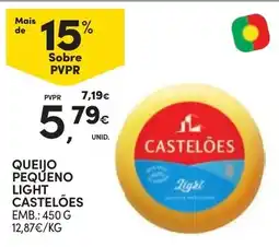 Continente queijo pequeno light castelões promoção
