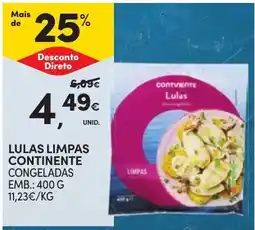 Continente lulas limpas continente promoção