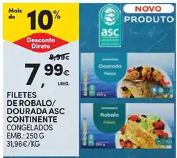 Continente filetes de robalo/ dourada asc continente promoção