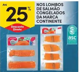 Continente Nos lombos de salmão congelados da marca continente promoção