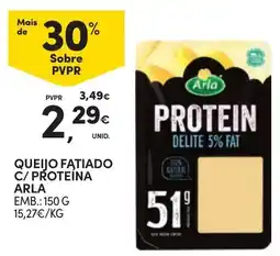 Continente queijo fatiado c/ proteína arla promoção