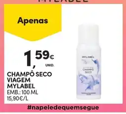 Continente Champô seco viagem mylabel promoção