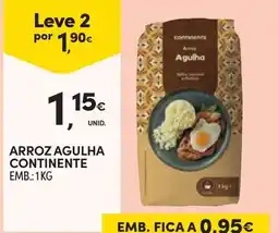 Continente Arroz agulha continente promoção