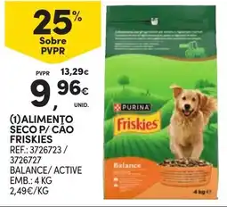 Continente alimento seco p/ cão friskies promoção
