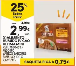Continente Alimento Humido P/ Cão Ultima Mini promoção