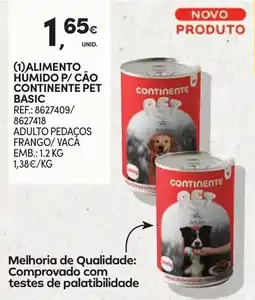 Continente alimento humido p/ cão continente pet basic promoção