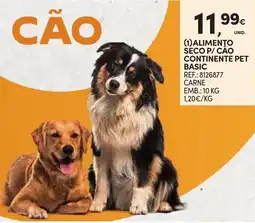 Continente Alimento seco p/ cão continente pet basic promoção
