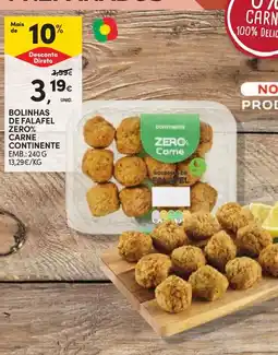 Continente Bolinhas de falafel zero% carne continente promoção