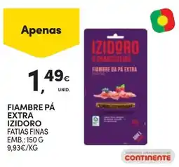 Continente fiambre pá extra izidoro fatias finas promoção