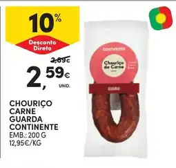 Continente Chouriço carne guarda continente promoção