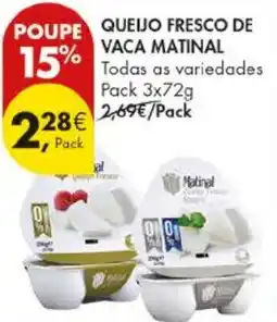 Pingo Doce Queijo fresco de vaca matinal promoção