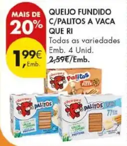 Pingo Doce Queijo fundido c/palitos a vaca que ri promoção