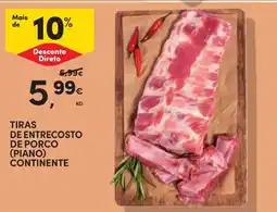 Continente Tiras de entrecosto de porco (piano) continente promoção
