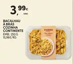Continente Bacalhau à Bras Cozinha Continente promoção