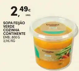 Continente Sopa feijão verde cozinha continente promoção