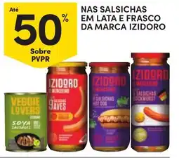 Continente salsichas em lata e frasco da marca izidoro promoção