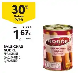 Continente Salsichas nobre frankfurt promoção
