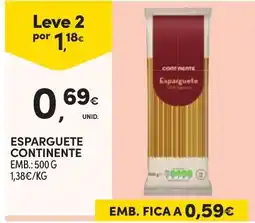 Continente Esparguete continente promoção