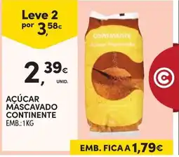 Continente Açúcar mascavado continente promoção