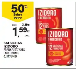 Continente salsichas izidoro frankfurt/aves promoção