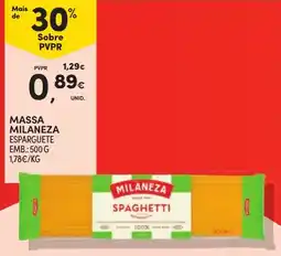 Continente milaneza spaghetti promoção