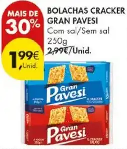 Pingo Doce Bolachas cracker gran pavesi promoção