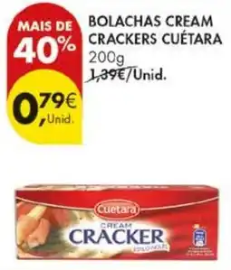 Pingo Doce Bolachas cream crackers cuétara promoção