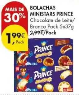 Pingo Doce Bolachas ministas prince chocolate de leite/branco promoção