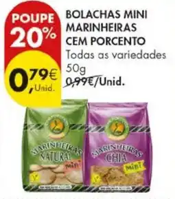 Pingo Doce Bolachas mini marinheiras cem porcento promoção