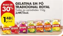 Pingo Doce gelatina em pó tradicional royal promoção