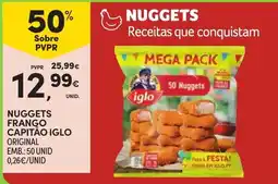 Continente nuggets frango capitão iglo original promoção