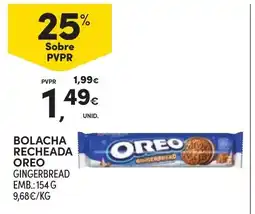 Continente Bolacha recheada oreo gingerbread promoção
