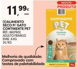 Continente Alimento seco p/ gato continente pet promoção