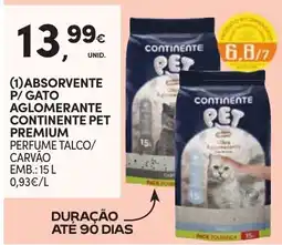 Continente absorvente p/ gato aglomerante continente pet premium promoção