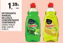 Continente Detergente manual da loiça concentrado continente limão/ maçã promoção