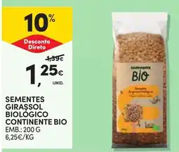 Continente Sementes girassol biológico continente bio promoção