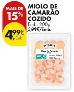 Pingo Doce miolo de camarão cozido promoção