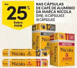 Continente Nas cápsulas de café de alumínio da marca nicola promoção