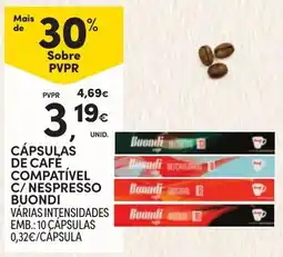 Continente Cápsulas de café compatível c/ nespresso buondi promoção