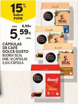 Continente Cápsulas de café dolce gusto buondi/sical promoção
