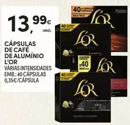 Continente Cápsulas de café de alumínio l'or promoção