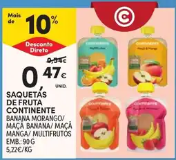 Continente saquetas de fruta continente promoção